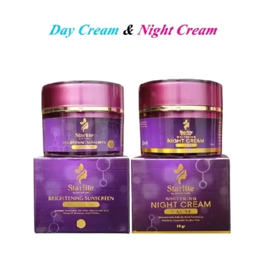 STARLITE ISI 2 ( 1 DAY & 1 NIGHT CREAM) UNGGU  UMI ALFATIH REAL  BPOM