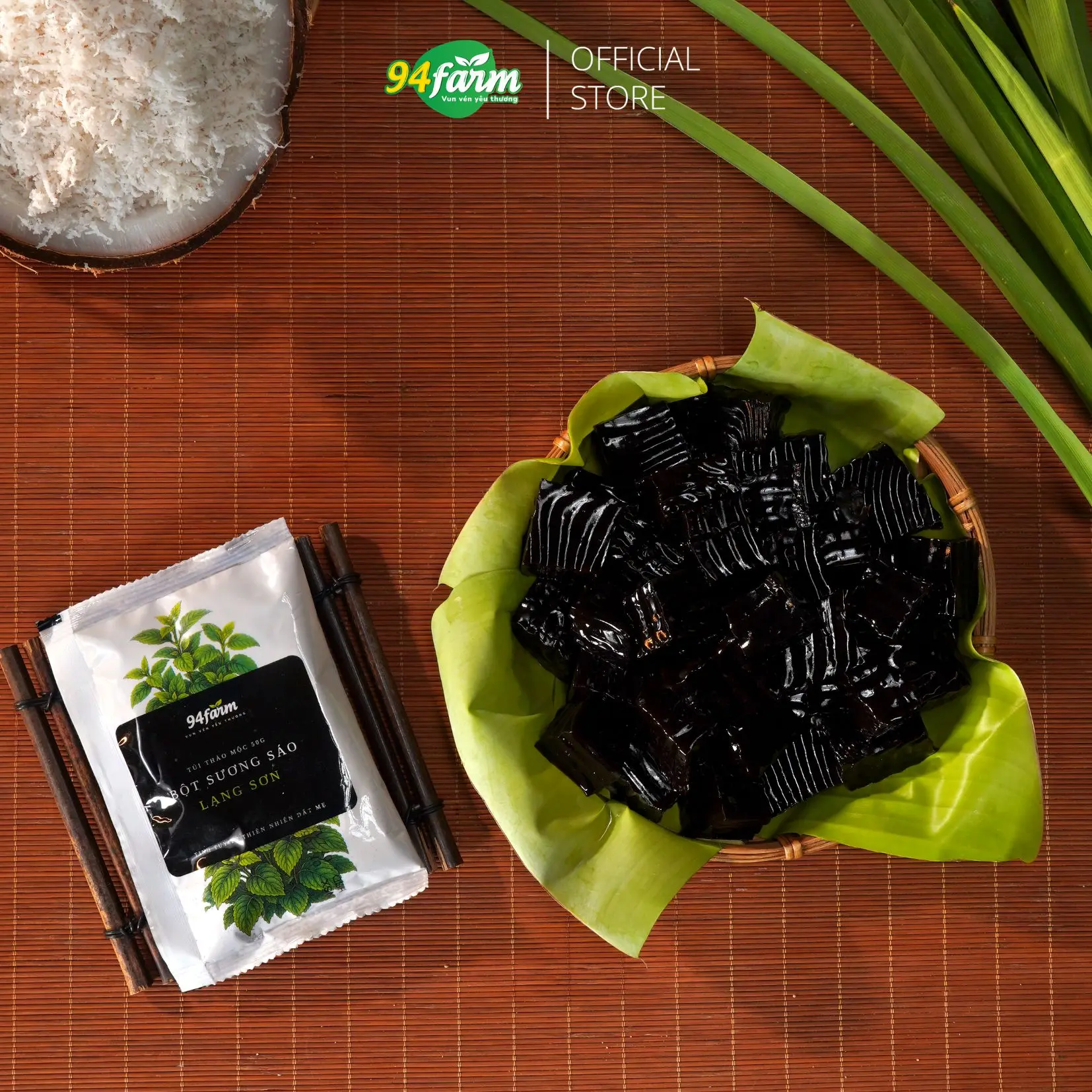 [Túi 50g] Bột sương sáo đen thảo mộc Lạng Sơn Túi 50g 94farm