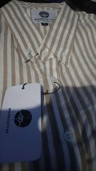 Product Review of Kemeja Pria Garis WOODCUTTER Basic Butcher Stripe - Brown Lengan Panjang from C**y 0