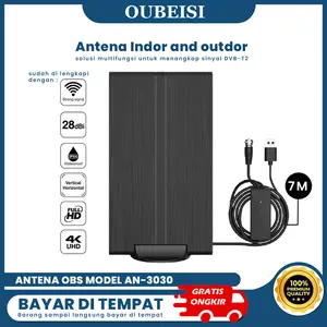 OUBEISI Antena TV Digital AT3000 untuk 2 TV Indoor & Outdoor Tahan Air & Sinar UV Garansi 3 Tahun