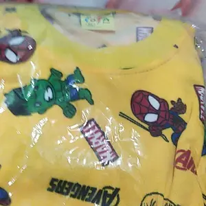 FOYA Kids Setelan PREMIUM Baju Tidur Anak Laki-Laki Usia 0-6 Tahun Setelan Anak Printing Motif SPIDER DINO ANIMAL SONIC