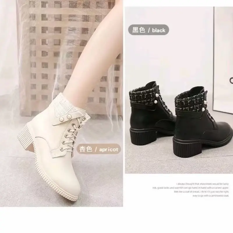 SEPATU SNEAKER KULIT BOOTS WANITA S10 4
