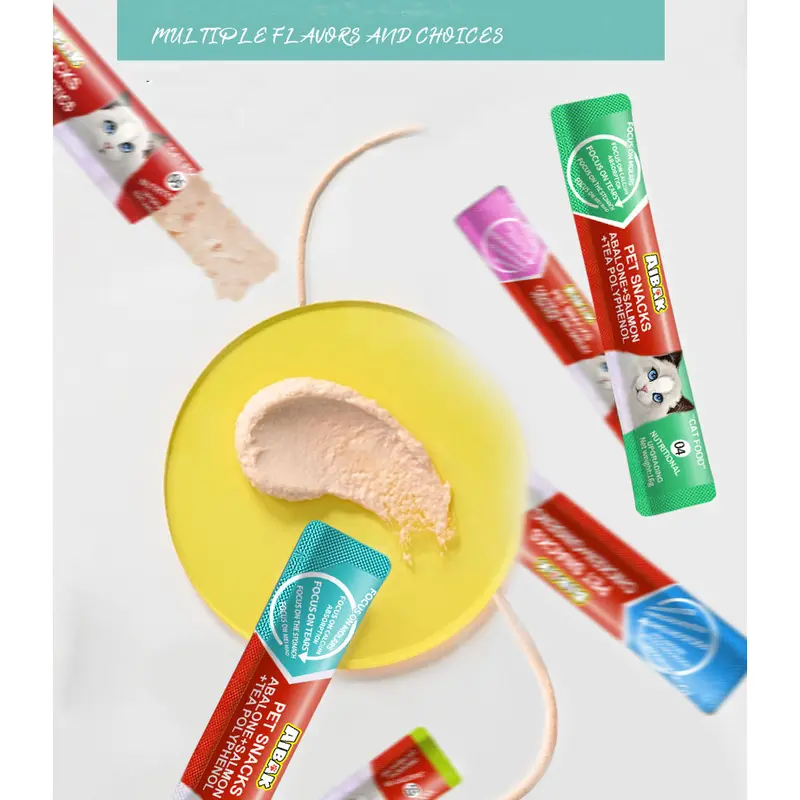 50pcs Snack Kucing Camilan Kucing Creamy Treats Kucing Snack Kucing Cat Treats Snack seaweed extract 24 bulan 6