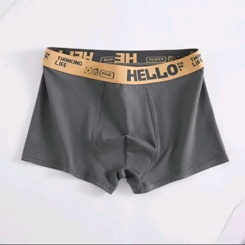 PAKET 4 PCS Celana Dalam Boxer Pria Hello Hight Quality Trendy dan Stylish Katun Spandex 4