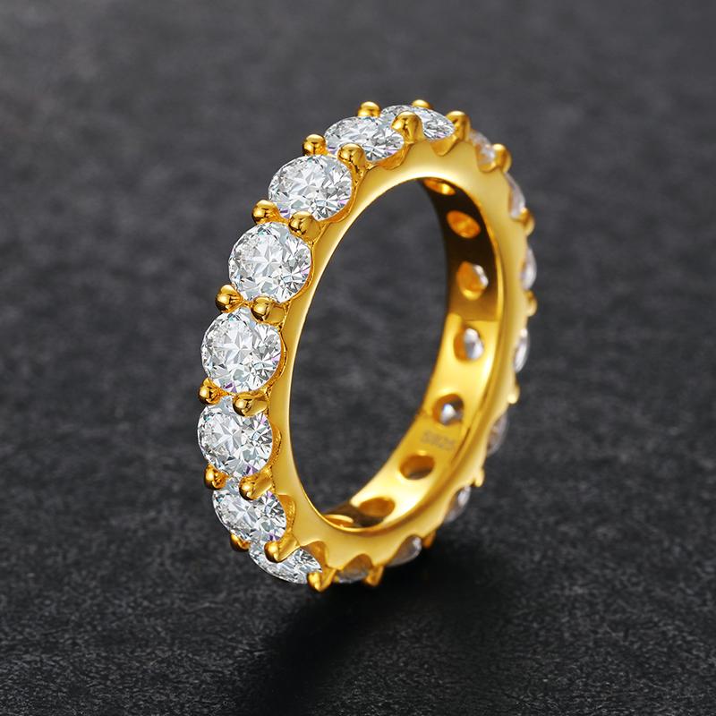 Product Introduction of 【#109】925 Sterling Silver Full Moissanite Rings For Women Men 2