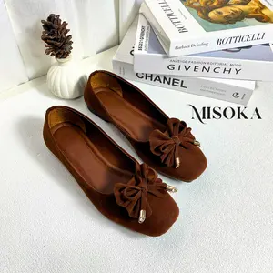 Sepatu Flat Wanita Vita Full Busa Empuk / Sepatu Balet Wanita Bahan Synthetic Leather Premium Kekinian COD