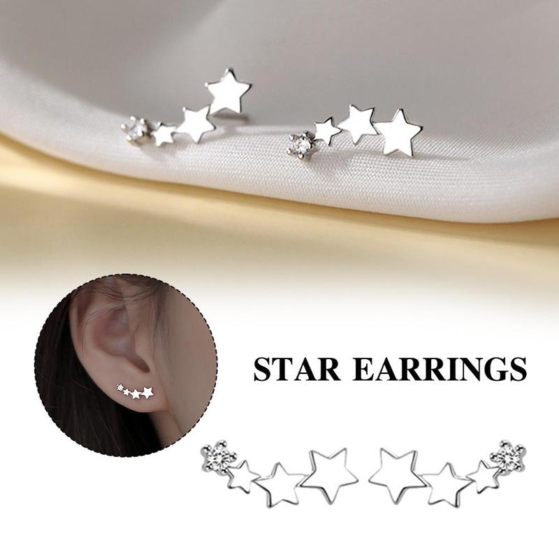 Product Introduction of Star Stud Earrings Temperament Net Red Super Fairy Earrings T2V8 24