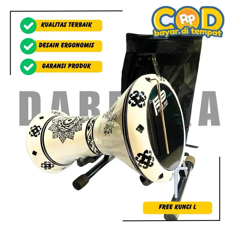 COD Darbuka 8 inch Motif + Tas dan Kunci L 1