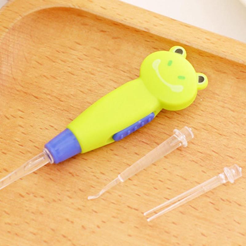 Ear Spoon Cleaning LED Lighting Cute Cartoon Animal Detachable Earwax Remover Tool Safety Cleaner #306728 8
