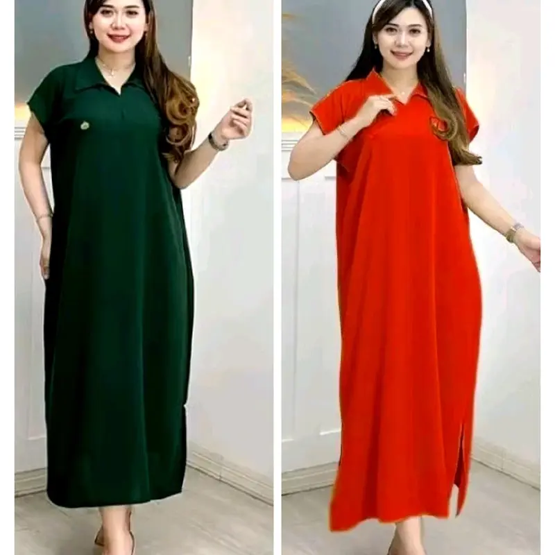(COD) PAKET HEMAT USAHA 3PCS DASTER CRINKLE POLOS JUMBO LD120 PB120 DASTER KERAH ANTI KUSUT DASTER BUMIL 8
