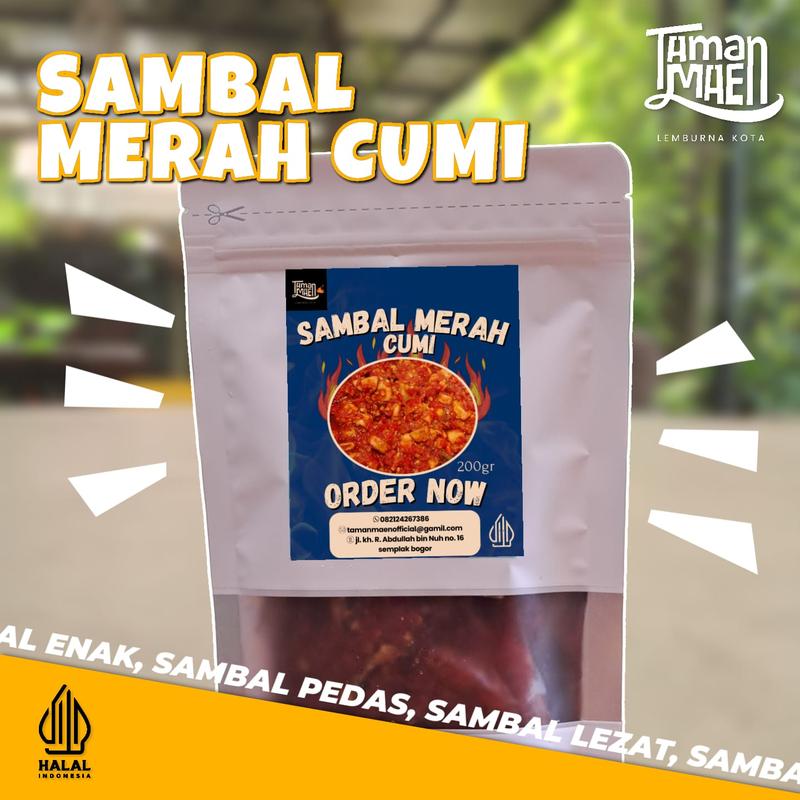 Samba Merah Cumi by Taman Maen - 200g - sambal, cumi Food Makanan 0