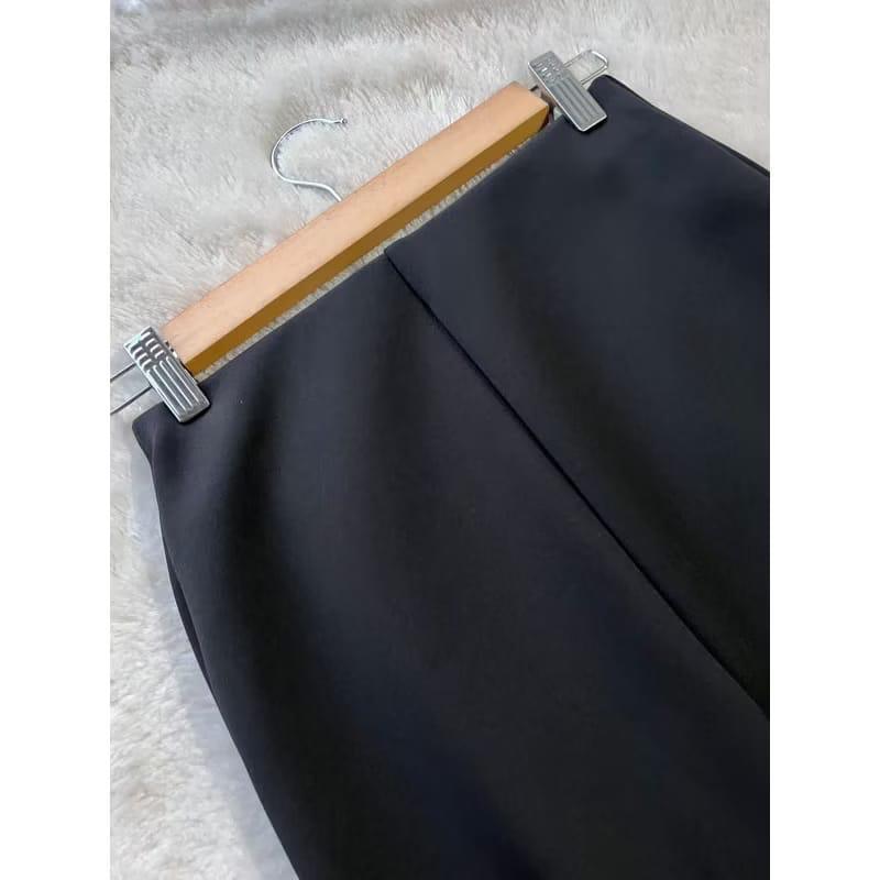 Celana Kulot Cutbray Highwaist Panjang Wanita - Highwaist Flare Scuba Pants - Bawahan, Casual Basic Formal 6