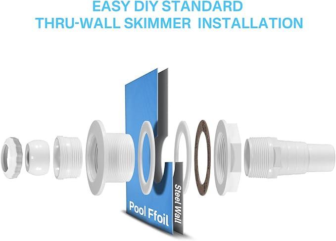 Product Introduction of Emaux 9.5L Wall Skimmer for Swimming Pool with Strainer Standard Wide Mouth Design 5