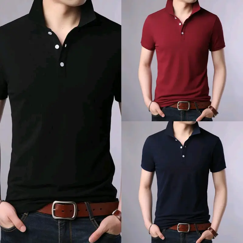 kaos kerah polos bahan lakoste paket 3 0