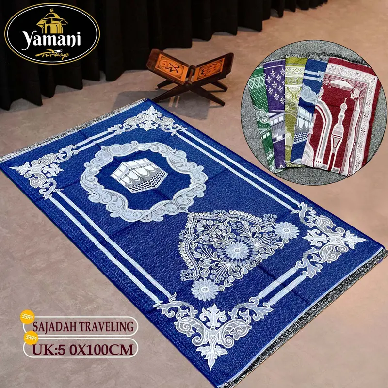 Sajadah Terbaru Traveling Dewasa Ukuran 50*100 cm Bahan Polister Oleh-oleh Haji dan Umroh souvenir 3
