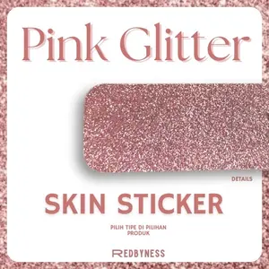 Redbyness|Skin Sticker Pink Glitter Stiker