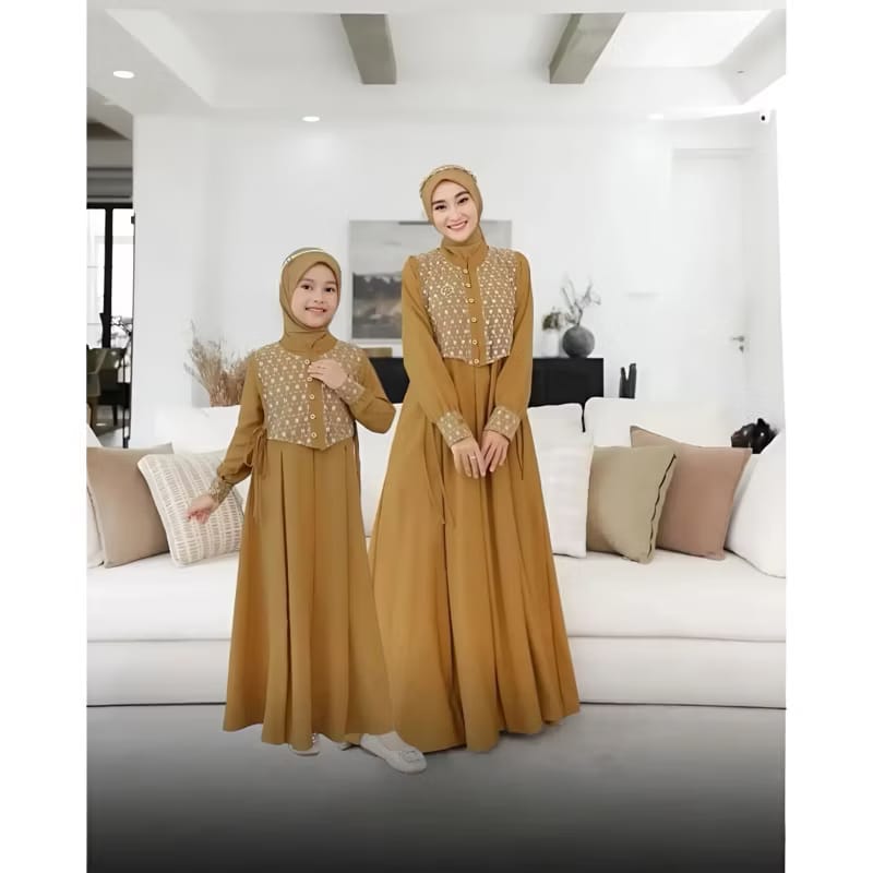 Shabira Dress Gamis Couple Ibu Anak Crinkle Airflow Mix Brukat Baju Kids Terbaru Lebaran 2025 Kancing Wudhu Friendly Polos Elegan Rompi Menyatu Ukuran Ibu M L XL Anak 5-12 Tahun Mewah Muslim Pasangan Kondangan - Remaja, Dewasa Shabira Dress Gamis Couple Ibu Anak Crinkle Airflow Mix Brukat Baju Kids Terbaru Lebaran 2025 Kancing Wudhu Friendly Polos Elegan Rompi Menyatu Ukuran Ibu M L XL Anak 5-12 Tahun Mewah Muslim Pasangan Kondangan - Remaja, Dewasa