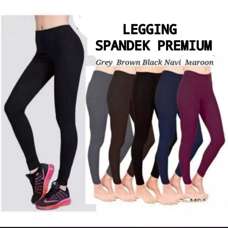 Legging Panjang Standar & Jumbo Spandek Premium Celana Wanita Ketat Berkualitas 0