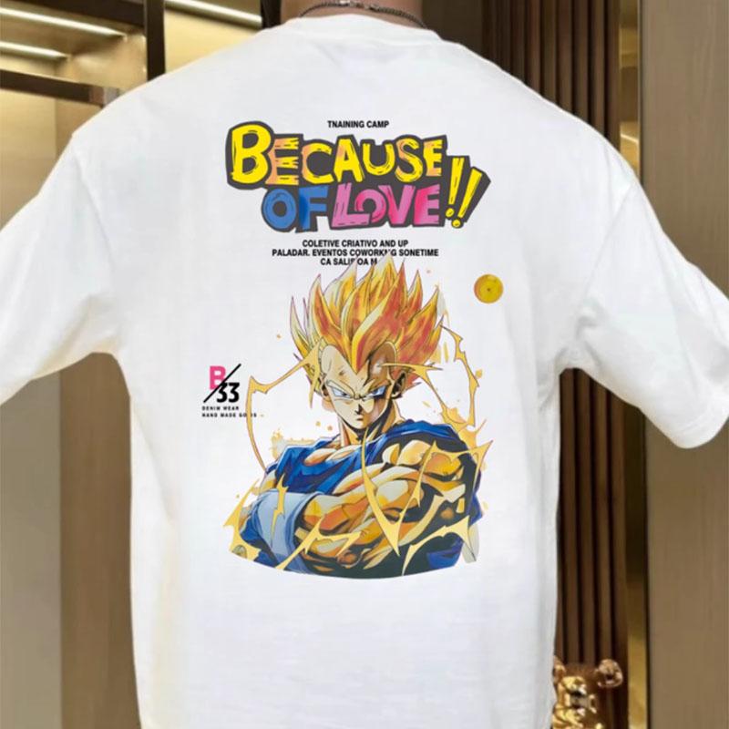 Fashion Dragon Ball Anime Character T-shirt Short Sleeve Wukong Cartoon Trendy T-shirt Clothing Casual Cosplay 2