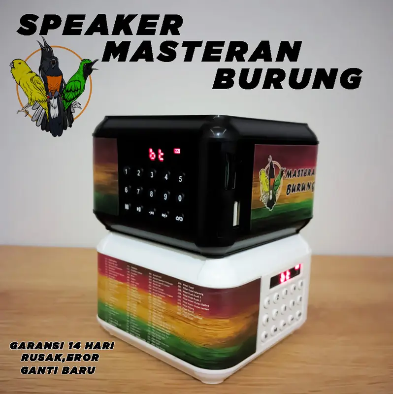 Speaker Masteran Kicau Burung New Edition Speaker Mp3 Pikat Portable Masteran Handal Murai Pleci Lovebird Kenari Kacer Ruak-Ruak Ayam Hutan Bluetooth Remote 0
