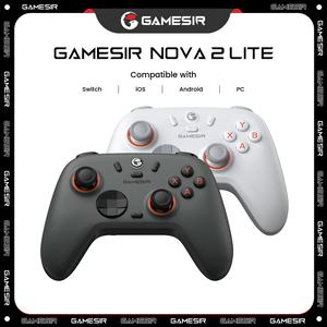 GameSir Nova 2 Lite, Compatible with PC/Steam/Android/i0S/Switch, Controller Connecting Via Bluetooth,USB or Dongle mode, Gamepad with high configuration, White and Black Joystick