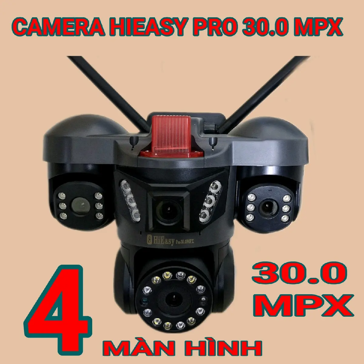 Camera HiEasy Pro 30.0 MPX, 4 màn hình, chống nước, đàm thoại hai chiều, báo động tại chỗ, xem đêm có màu