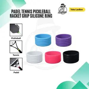 2 PCS Cincin Pengikat Grip Raket Tennis Padel Pickleball - Padel Tennis Grip Band Silicone Ring