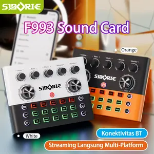 Siborie F993 soundcard Mixer Bluetooth Sound Card for  phone PC Karaoke Keluarga Audio USB External