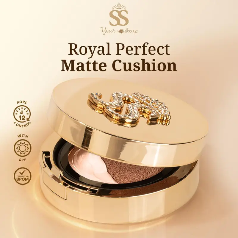 SS YOUR MAKE UP - Ivory Royal Perfect Matte Cushion Free Luxe Baked Blush Aura Peach 2