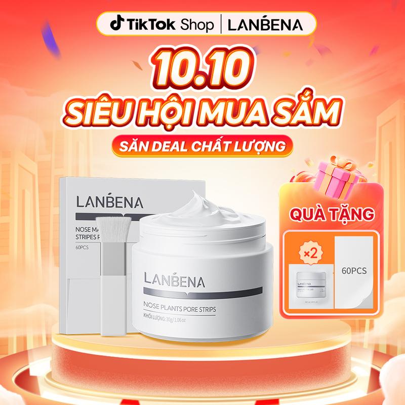 【ĐỘC QUYỀN LIVESTREAM MUA 1 TẶNG 3 Mặt Nạ Lột Mụn Hỗ Trợ Giảm Mụn Đầu Đen LANBENA, Phiên Bản Nâng Cấp 2.0 Kèm 60 Giấy Lột Mụn, Hỗ Trợ Làm Sạch Sâu Mụn Đầu Đen Mụn Đầu Trắng Lỗ Chân Lông, Thích Hợp Cho Mọi Loại Da Skincare Nữ 30g