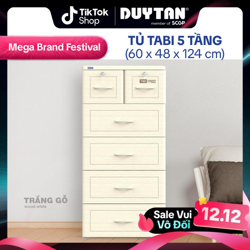 【Live Tủ quần áo Tabi 5 tầng ngăn kéo bền chắc đựng được đồ chơi vật dụng nhà cửa nhựa Duy Tân nhiều màu sắc lựa chọn