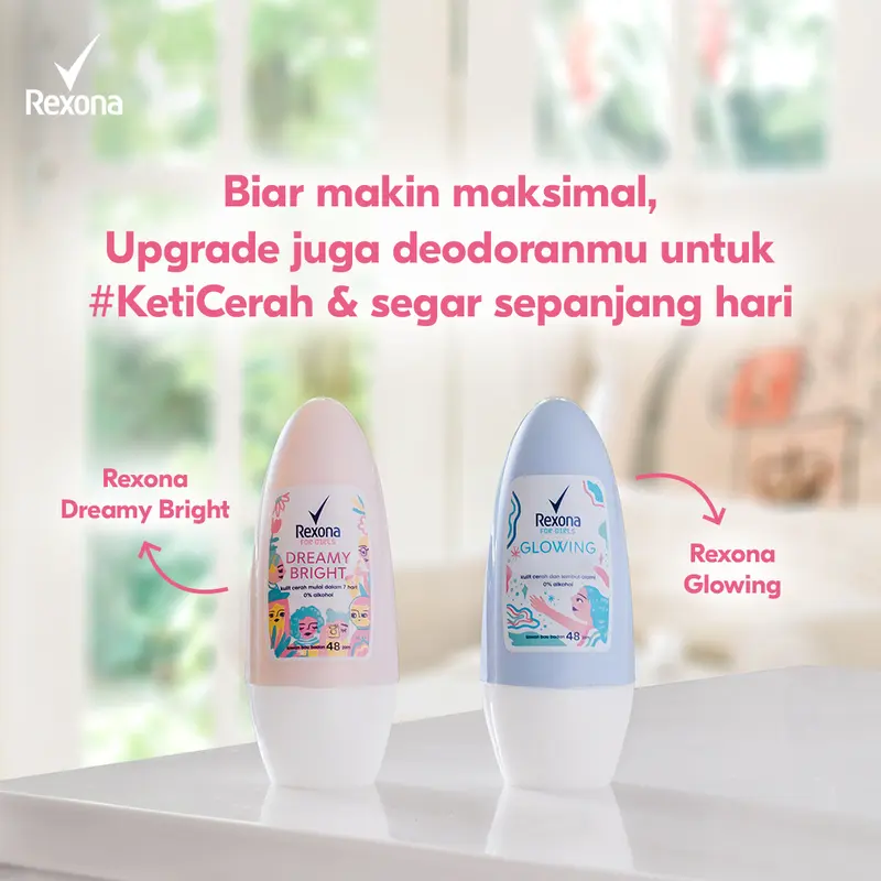 [SALE !] Rexona Deodorant Roll-On Glowing White 40Ml isi 2 6