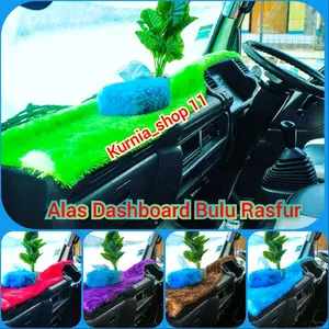 Alas Dashboard Mobil Bulu Rasfur Ukuran 150x50cm Alas Karpet Mobil dengan Pilihan Warna Menarik