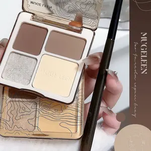 [BPOM] MUGELEEN TerraShape 4-in-1 Contour Palette Multifungsi untuk Kontur Shading Bronzer & Highlight Warna Natural Tekstur Lembut Mudah Diblend Cocok untuk Pemula hingga Profesional