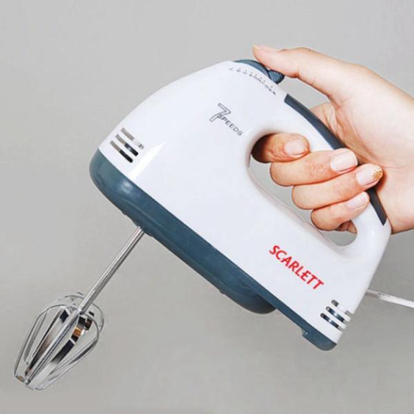Máy Đánh Trứng Cầm Tay 7 Tốc Độ Công Suất 180W - Máy Đánh Trứng Mini Đa Năng Động Cơ Lõi Đồng