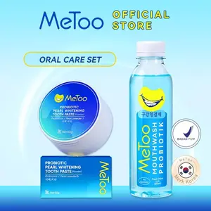Terbaru MeToo Pasta Gigi Bubuk + MeToo Obat Kumur 1 Set