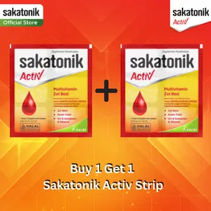 [BUY 1 GET 1] Sakatonik Activ Multivitamin Zat Besi Anemia 6 Kaplet