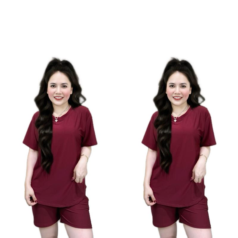 Set bộ thun lạnh áo vạt bầu , quần có túi, bigsize (45-80kg) , Top bán chạy đồ bộ nữ ( BEST SELLER)