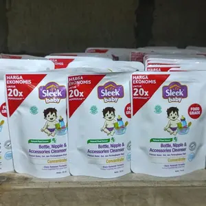 ( paket hemat ) Sleek Baby Bottle cleanser Pouch 70ml Bayi Peralatan