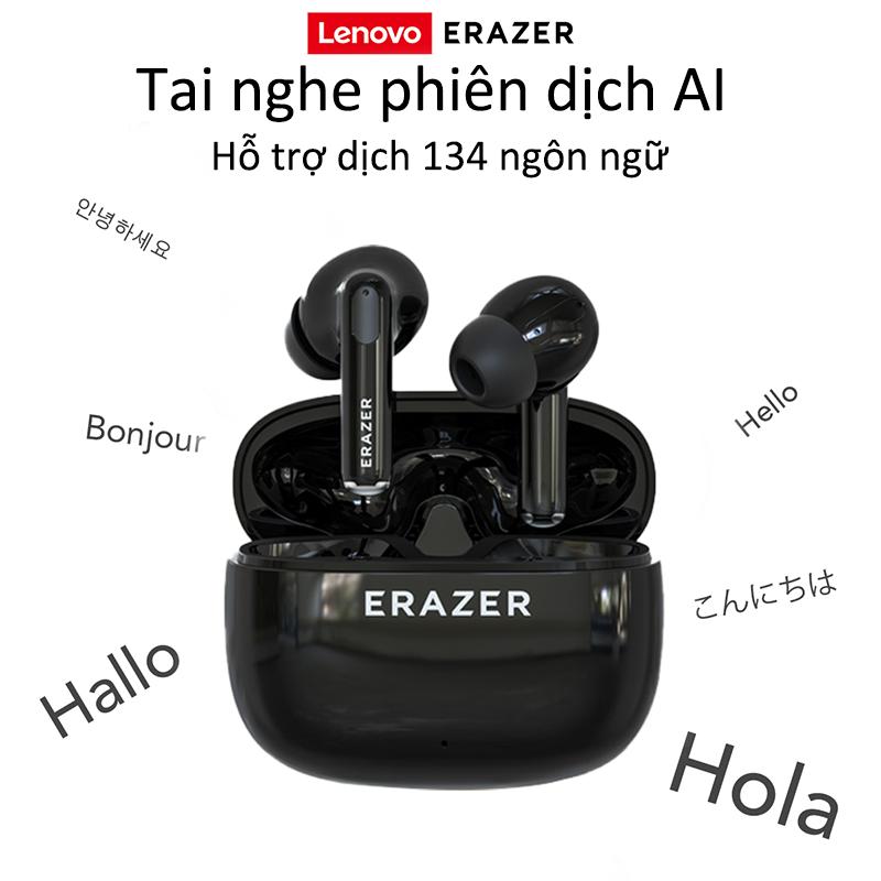 Dịch thuật AI, Lenovo ERAZER XT69, với 134 ngôn ngữ, khử tiếng ồn, đầu tai nghe thay thế, điều khiển cảm ứng thông minh, chất lượng cuộc gọi HD, thiết kế không thấm nước, chất lượng âm thanh HIFI, bảo hành 2 năm, hỗ trợ bởi thương hiệu Lenovo