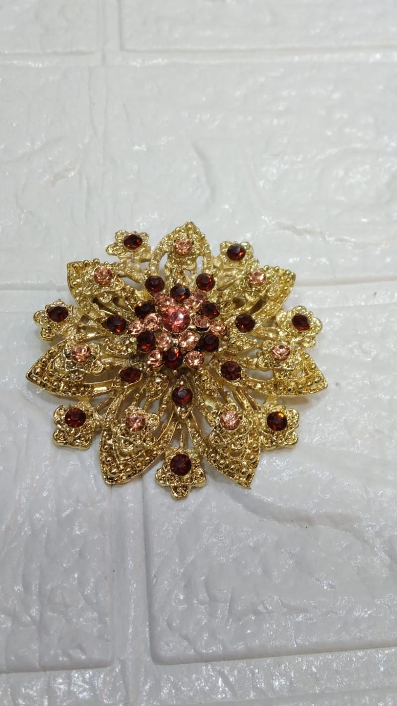 Product Introduction of Bros/Bros kebaya/bros hijab/Bros kebaya kutubaru/bros kebaya mewah/brooch/Bros kebaya Bulat Elegan Bunga Clips 3