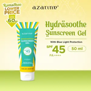 Azarine Hydrasoothe Sunscreen Gel SPF45 PA++++ 50ml Sunscreen untuk Kulit Berminyak, Berjerawat kulit Sensitif Chemical Sunscreen