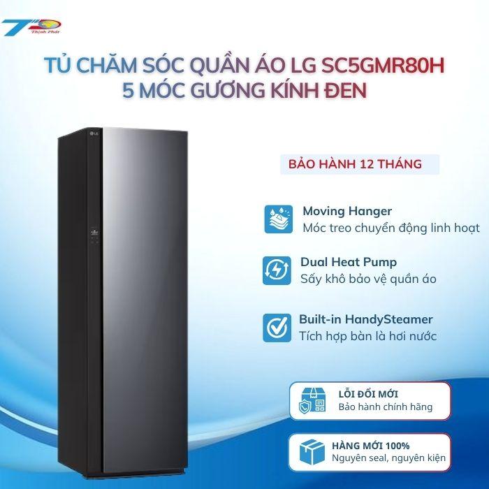 Tủ Chăm Sóc Quần Áo LG SC5GMR80H Làm Sạch Bụi Mịn Diệt Khuẩn Khử Mùi Tích Hợp Bàn Ủi |BH