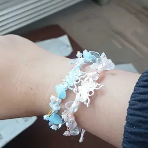 Gelang Tali Anyaman Tangan Motif Kupu-Kupu Manis - Dapat Diatur, Aksesori Trendi