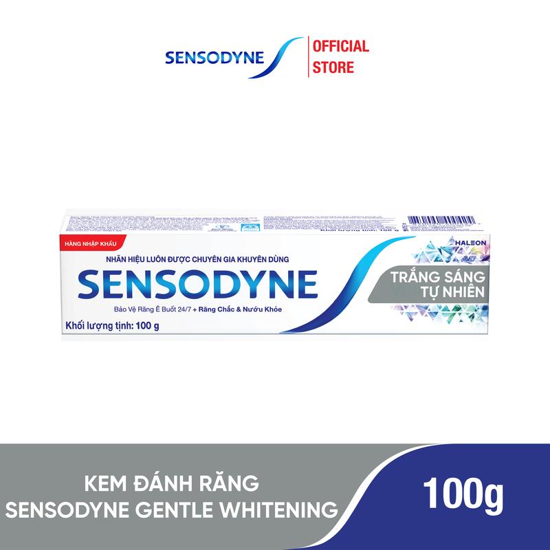  Kem đánh răng SENSODYNE Gentle Whitening 100g giúp giảm ê buốt hiệu quả và giúp làm trắng răng tự nhiên 