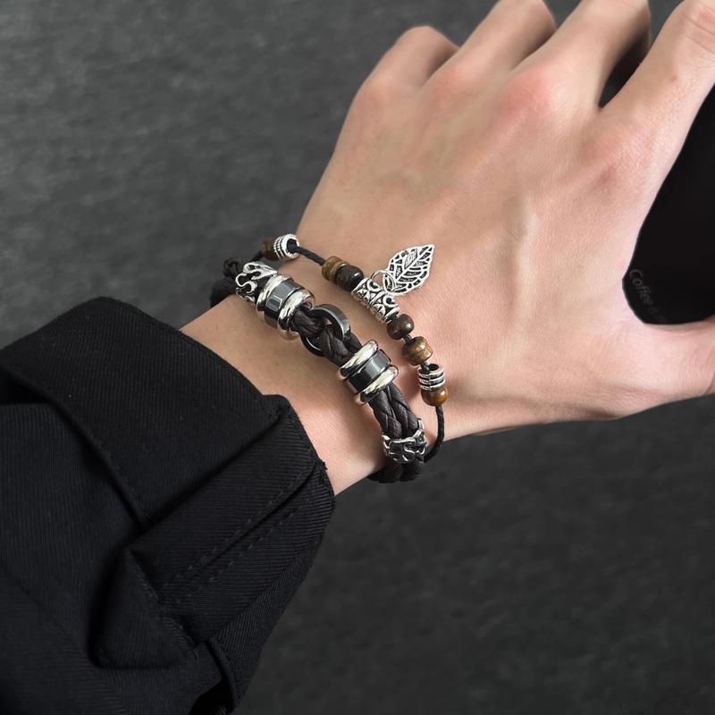 Vòng Tay Bện Phong Cách Cổ Điển Thời Trang, Cá Tính, Dành Cho Nam Và Nữ, Xu Hướng Hip-Hop, Độc Đáo, Phụ Kiện Cặp Đôi.