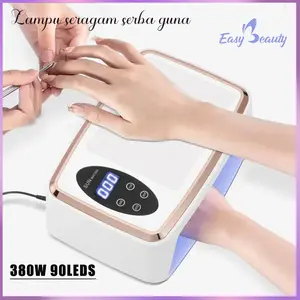 380W Lampu Sun Mate60 UV Nail Art  Portable Pengering Kuku dengan Bantal Penginderaan Cahaya Otomatis