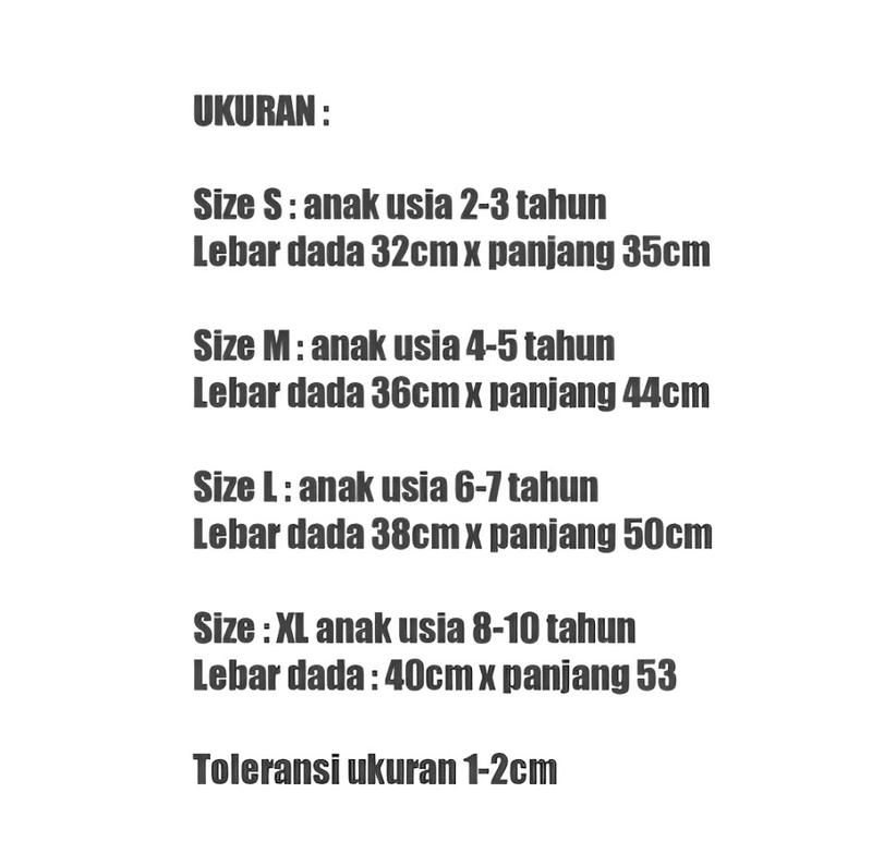 Product Introduction of BAJU KAOS ATASAN ANAK MUSLIM, BAHAN PREMIUM 100% BISA REQUEST NAMA!! 0