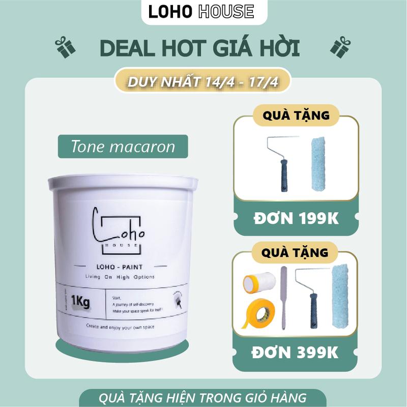 Sơn tường tone màu macaron | Lon sơn 1kg - Sơn nước nội thất cao cấp Loho-paint với các tone màu macaron