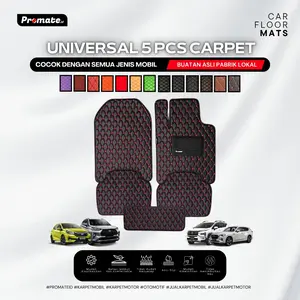 [Promate] Universal Car Mats Leather 5pcs dan 6pcs - Karpet Mobil Promate Universal 2 Baris dan 3 Baris Kulit Waterproof Premium -  Bisa COD